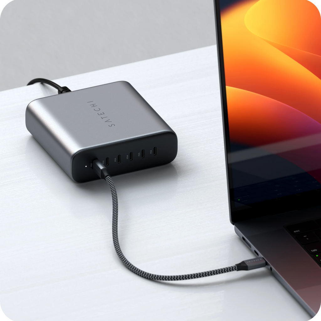 200W USB-C 6-Port GaN Charger Charging Stations Satechi US