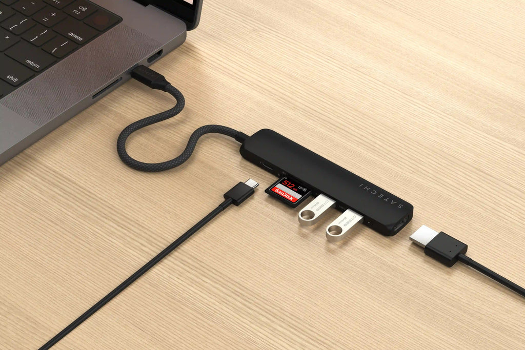 6-in-1 USB-C Slim Multi-Port Adapter Satechi Black