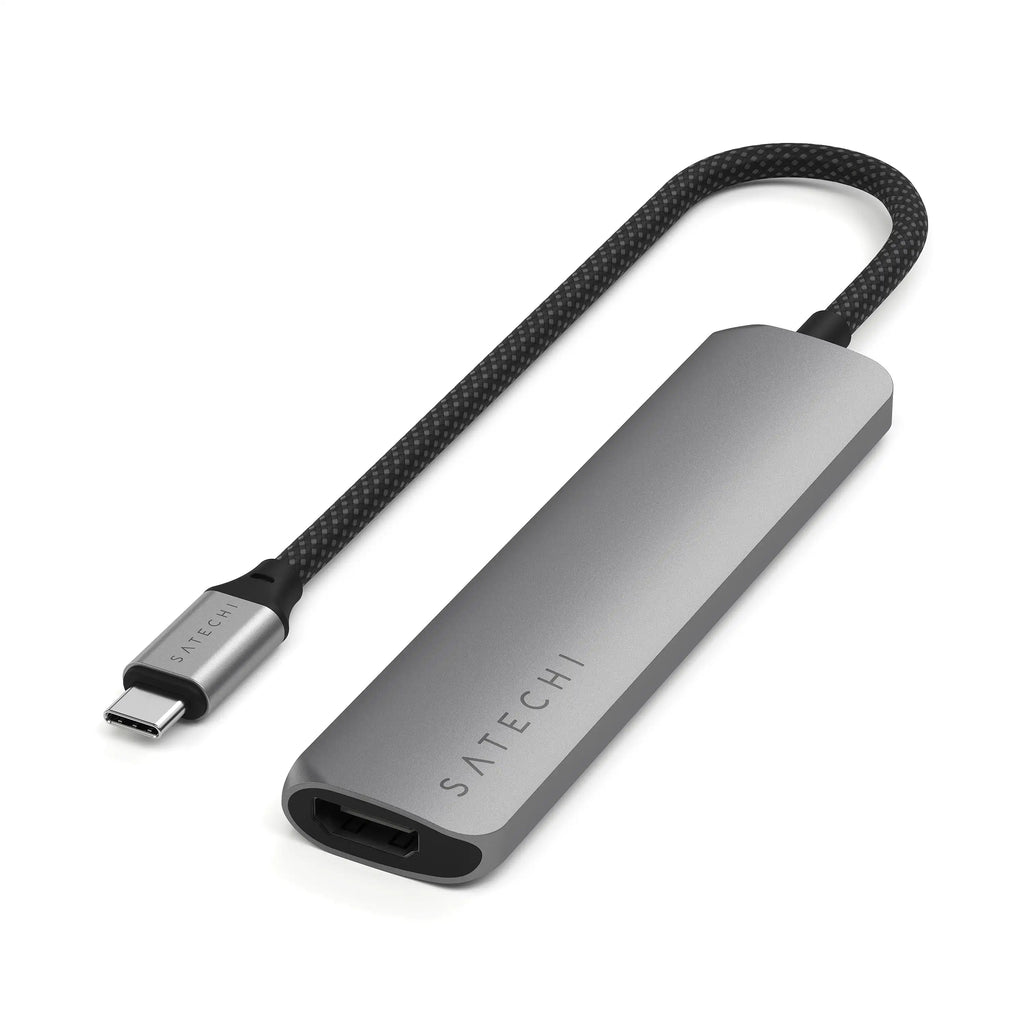 6-in-1 USB-C Slim Multi-Port Adapter Satechi Space Grey