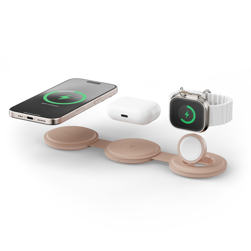 OntheGo™ 3-in-1 Charger Satechi Desert Rose