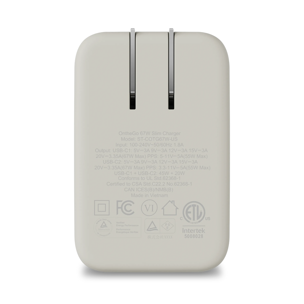 OntheGo™ 67W Slim Wall Charger Satechi Sand