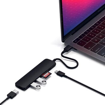 Slim Aluminum Type-C Multi-Port Adapter V2 (Black)