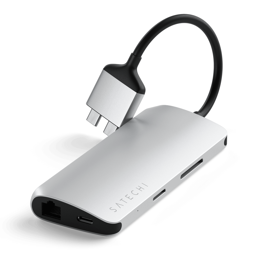 Type-C Dual Multimedia Adapter Multi-Ports Satechi Silver