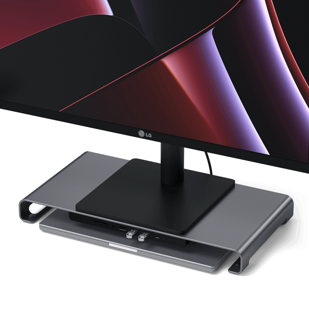 Satechi usb-c monitor stand hub xl space grey
