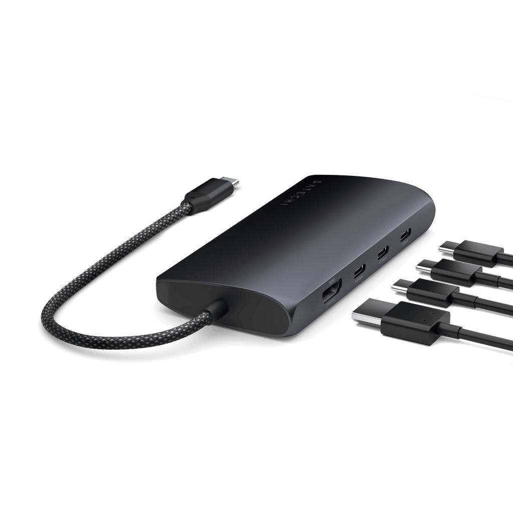 USB-C Multiport Adapter 8K With Ethernet V3 Satechi Midnight