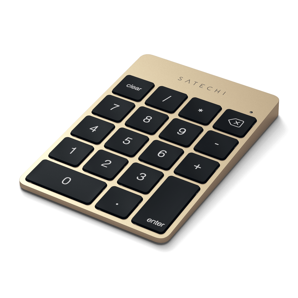 Aluminum Slim Rechargeable Bluetooth Keypad Keypads Satechi Gold