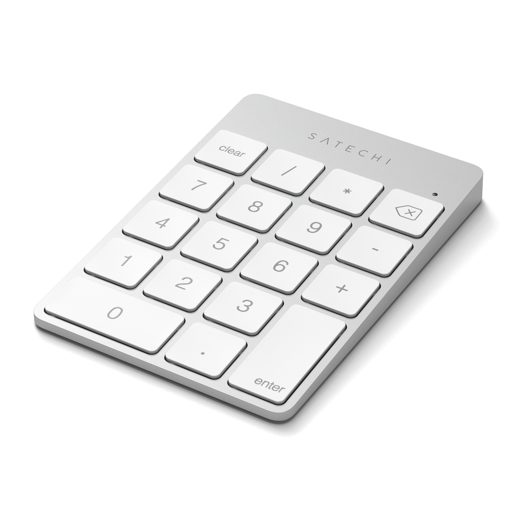 Aluminum Slim Rechargeable Bluetooth Keypad Keypads Satechi Silver