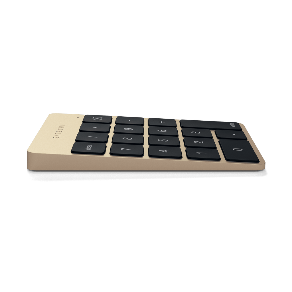 Aluminum Slim Rechargeable Bluetooth Keypad Keypads Satechi Gold