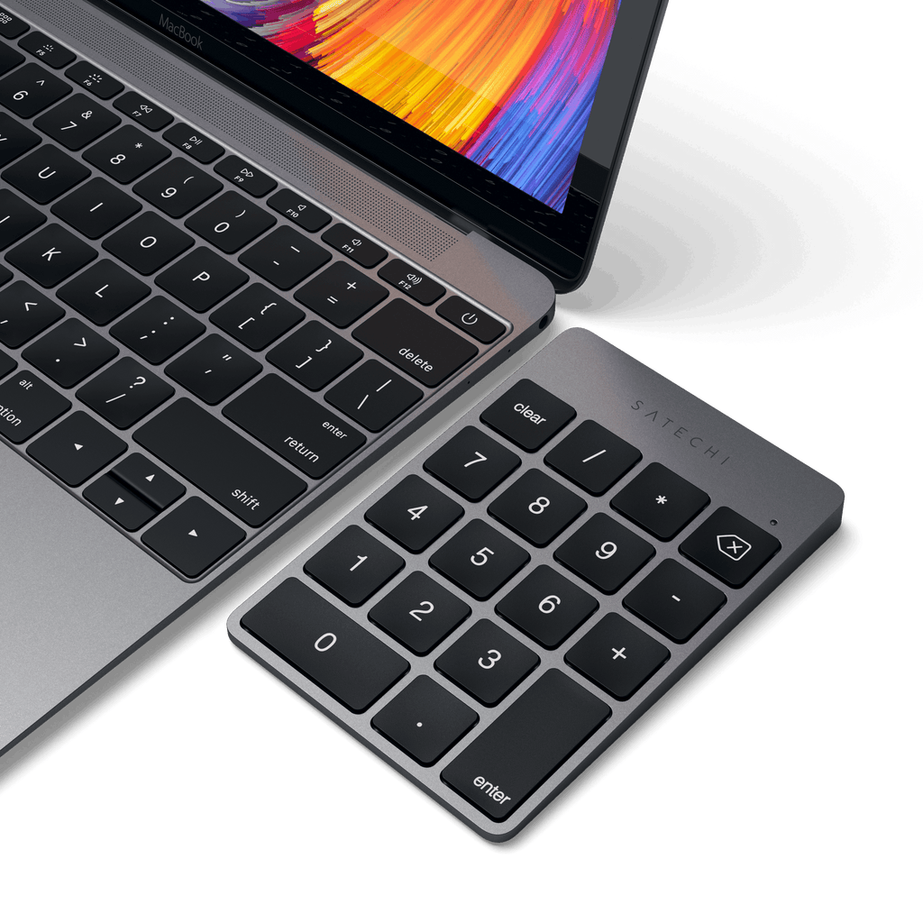 Aluminum Slim Rechargeable Bluetooth Keypad Keypads Satechi Space Gray
