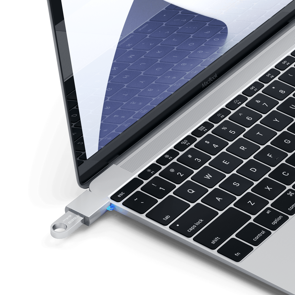 Aluminum USB-C to USB-A 3.0 Adapter Adapters Satechi Silver