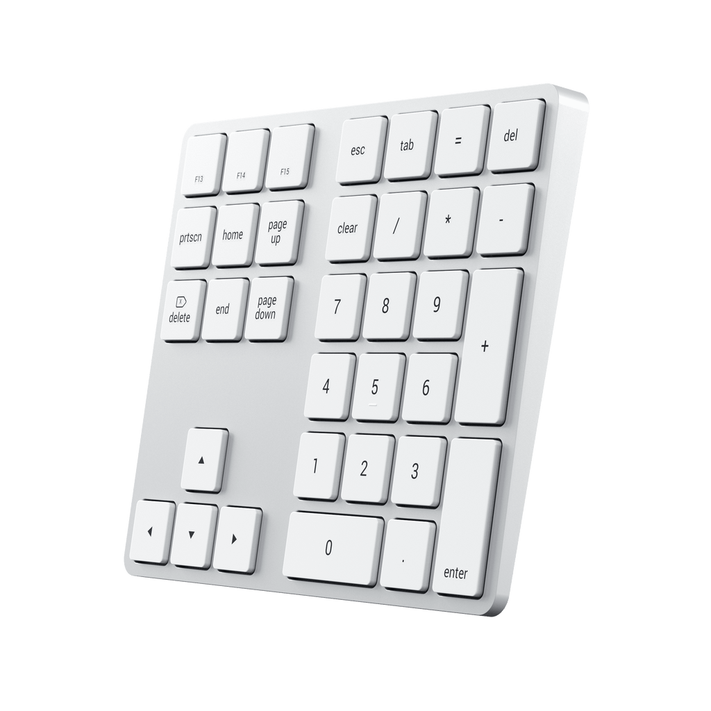 Bluetooth Extended Keypad Keypads Satechi Silver