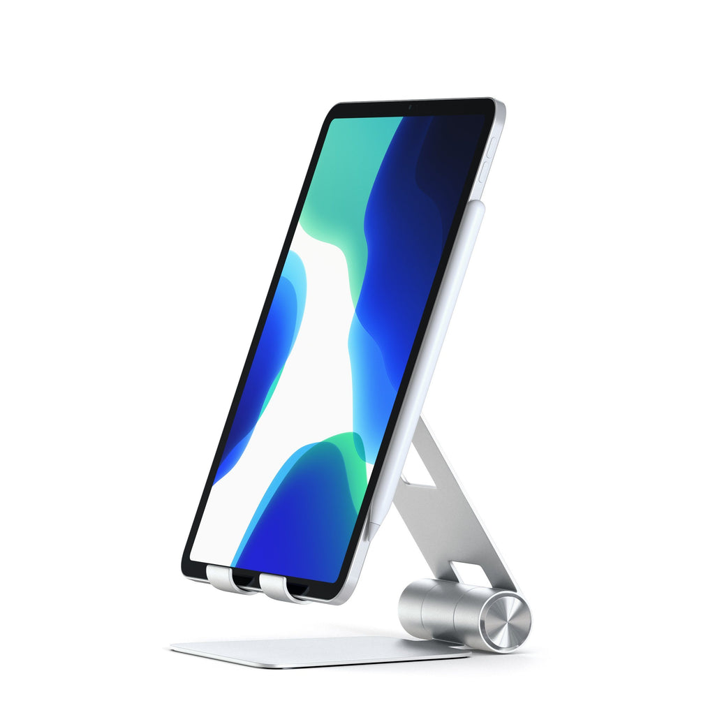 R1 Aluminum Hinge Holder Foldable Stand Mobile/ Tablet Satechi Silver