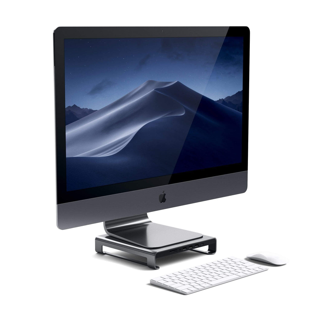 Type-C Aluminum Monitor Stand Hub for iMac USB-C Satechi Space Gray