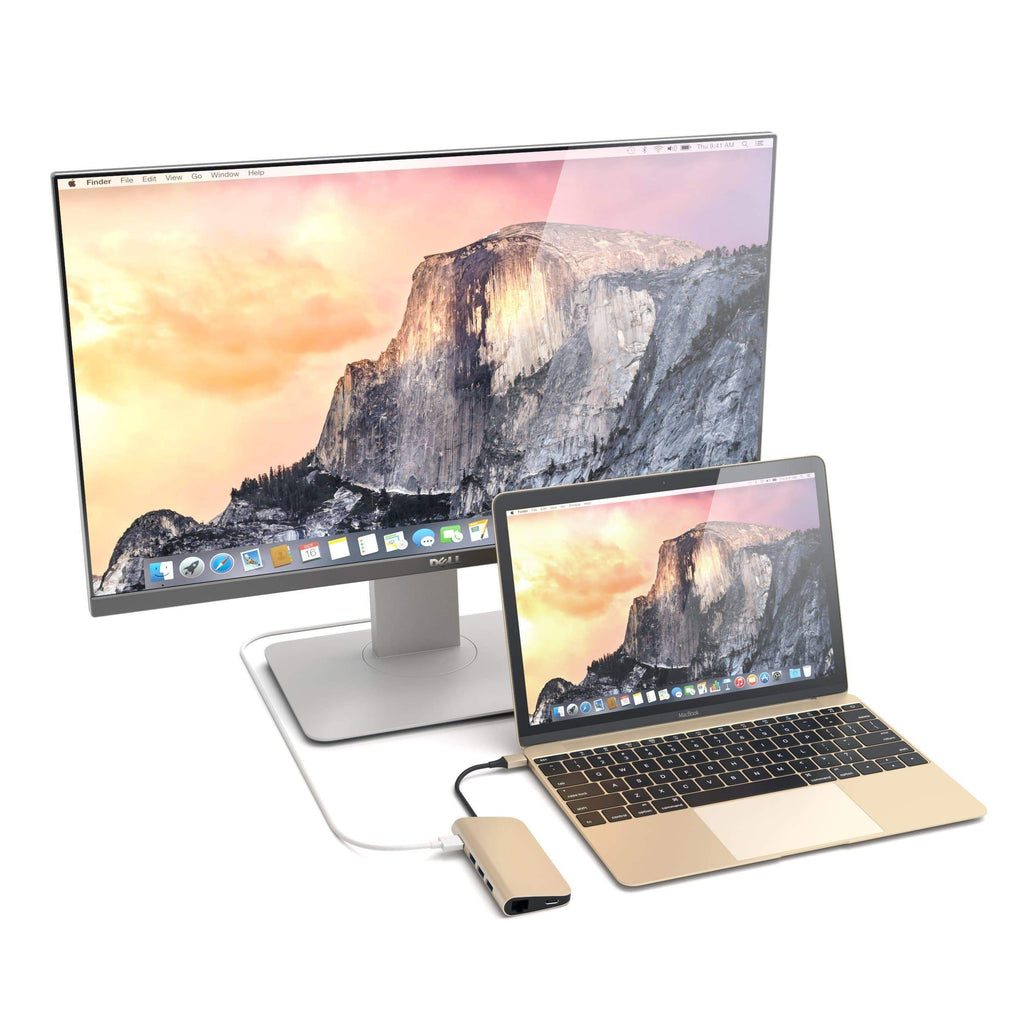 Type-C Multi-Port Adapter 4K with Ethernet USB-C Satechi Gold