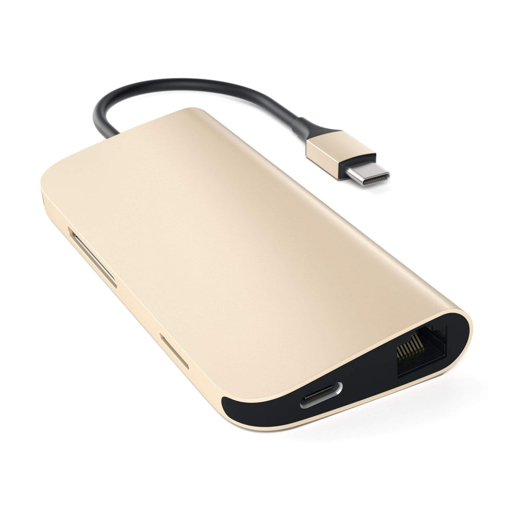 Type-C Multi-Port Adapter 4K with Ethernet USB-C Satechi Gold