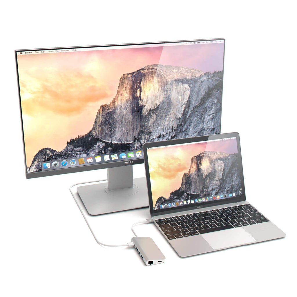 Type-C Multi-Port Adapter 4K with Ethernet USB-C Satechi Silver