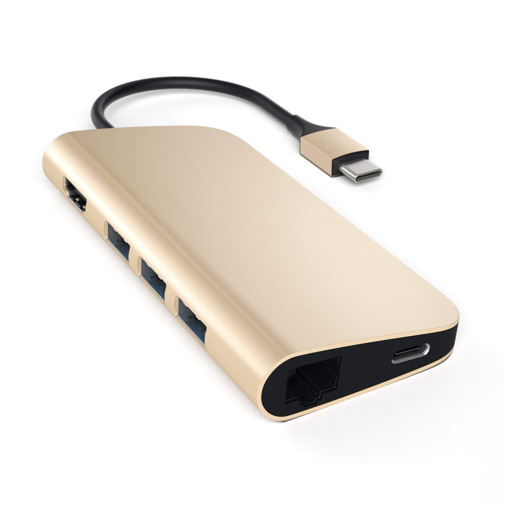 Type-C Multi-Port Adapter 4K with Ethernet USB-C Satechi Gold