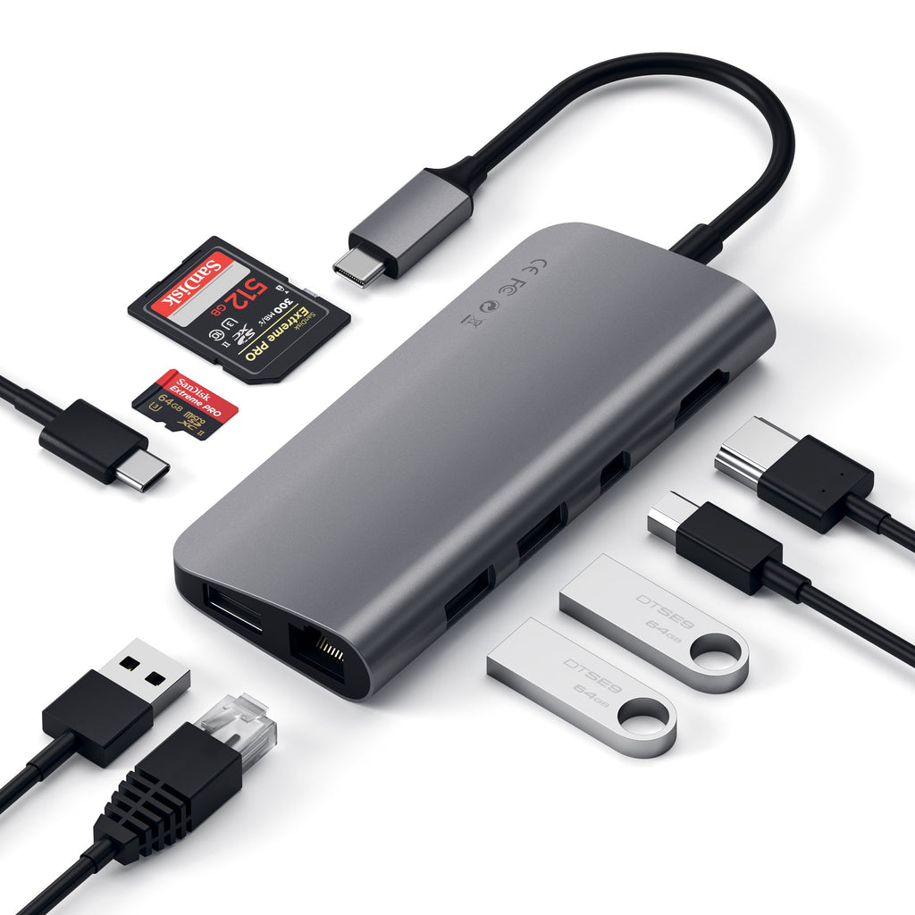 Type-C Multimedia Adapter Multi-Ports Satechi Space Gray