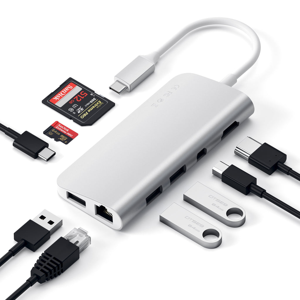 Type-C Multimedia Adapter Multi-Ports Satechi Silver