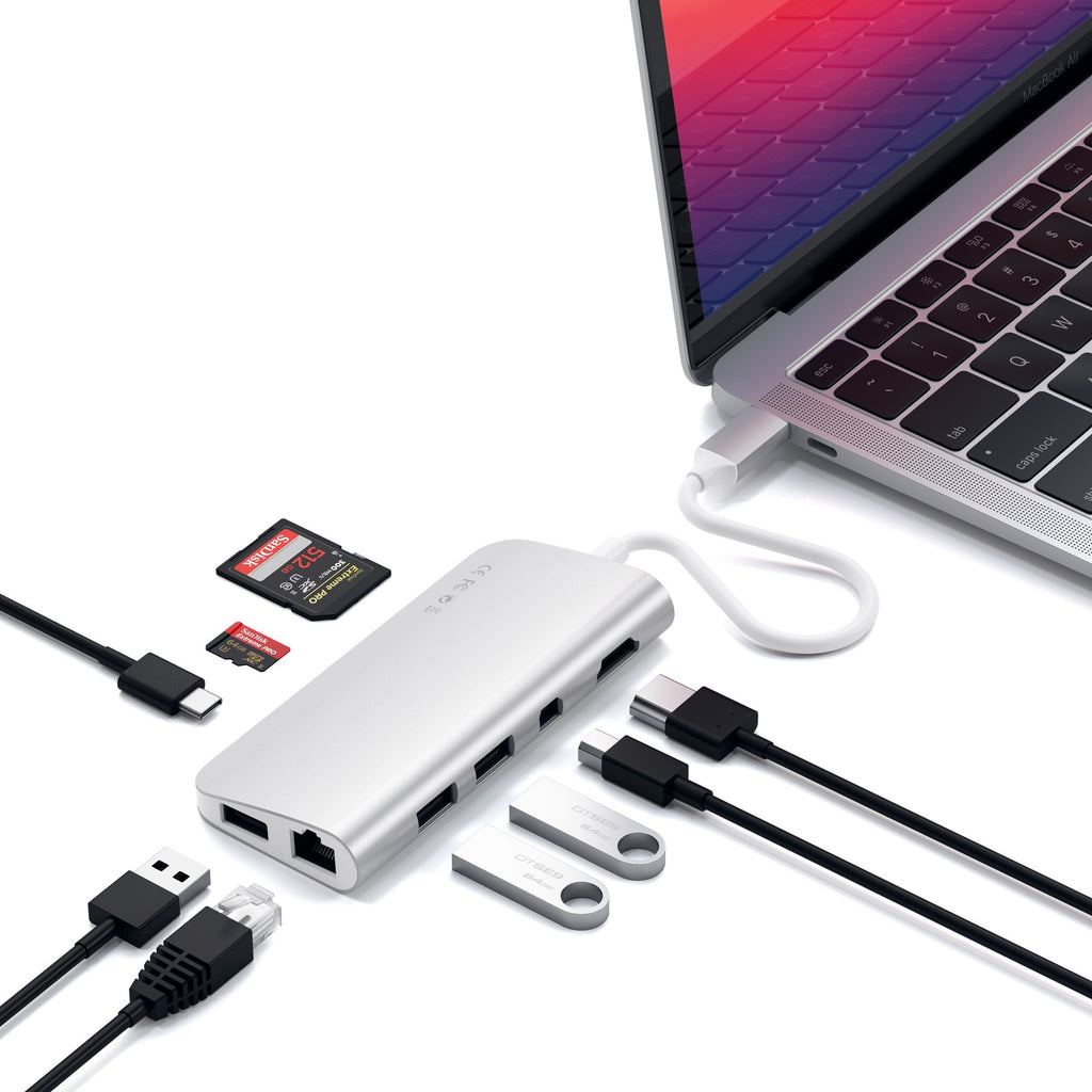 Type-C Multimedia Adapter Multi-Ports Satechi Silver