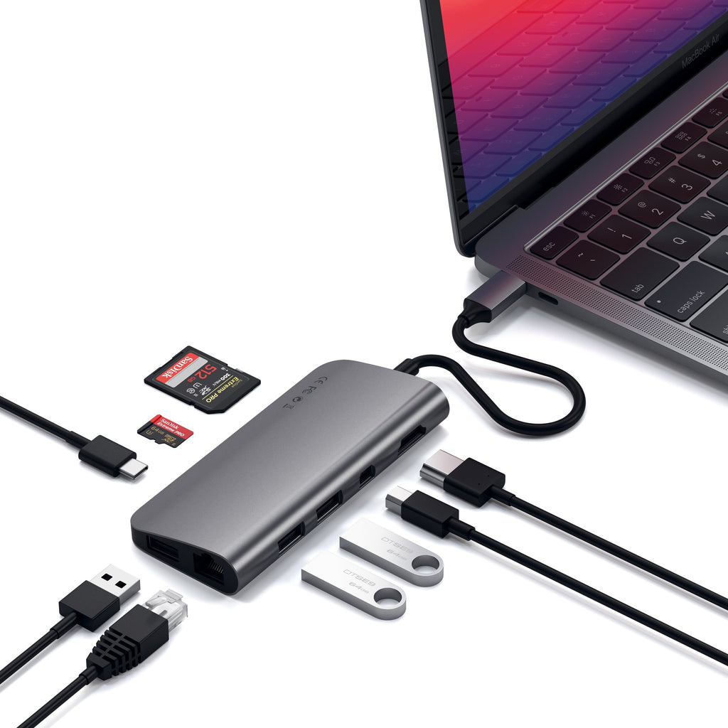 Type-C Multimedia Adapter Multi-Ports Satechi Space Gray