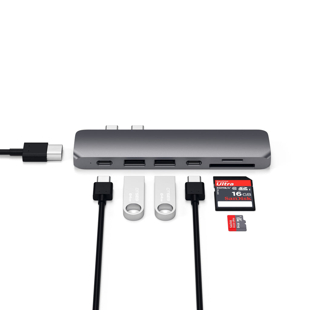 Type-C Pro Hub Adapter Hubs Satechi Space Gray