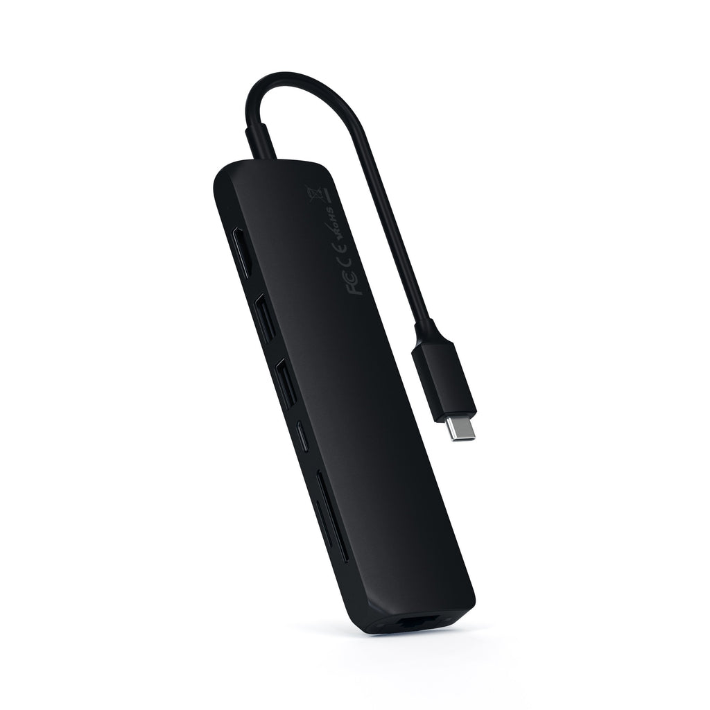Type-C Slim Multi-Port Adapter with Ethernet USB-C Satechi Black