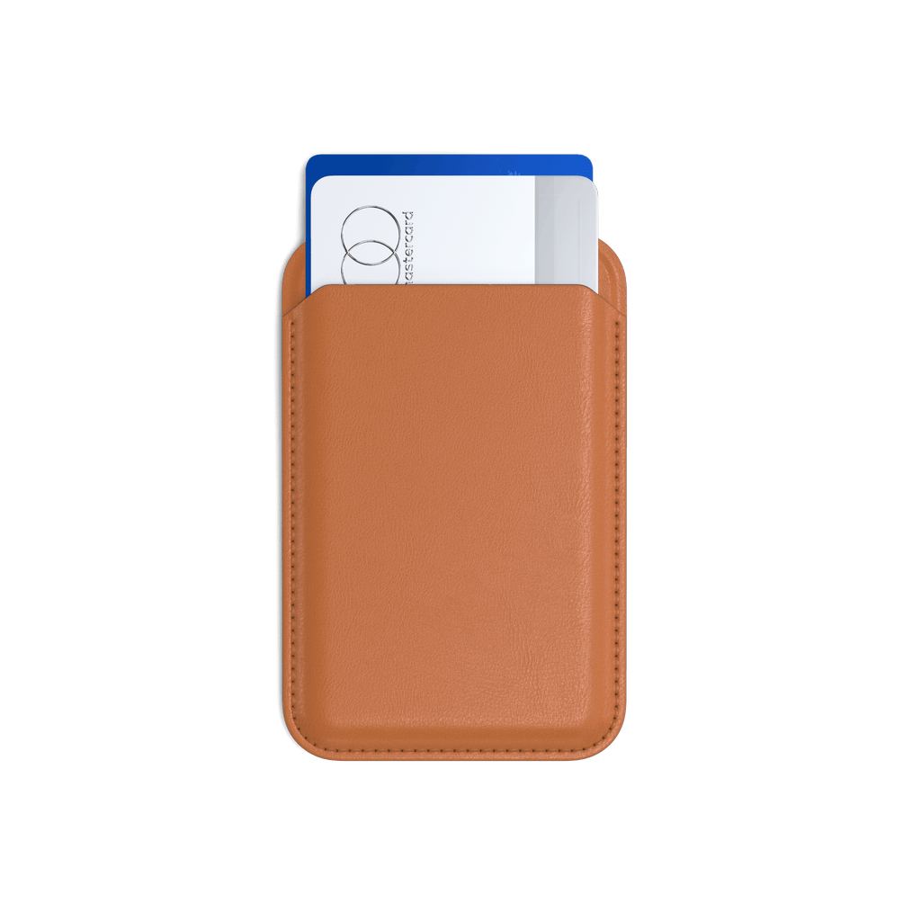 Vegan-Leather Magnetic Wallet Stand Satechi Orange