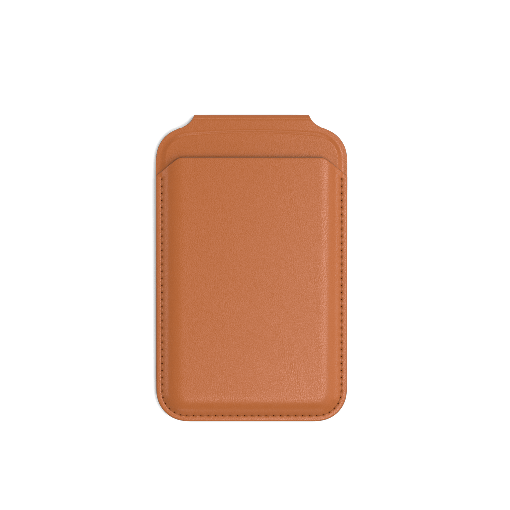 Vegan-Leather Magnetic Wallet Stand Satechi Orange