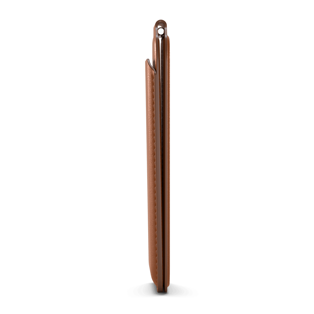 Vegan-Leather Magnetic Wallet Stand Satechi Brown