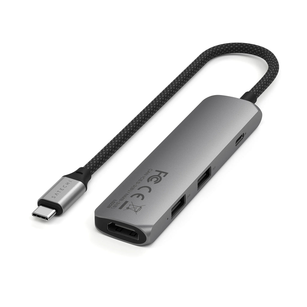 4-in-1 Slim Multi-Port Adapter 4K Satechi Space Grey