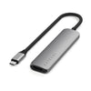 4-in-1 USB-C Slim Multiport Adapter 4K - Space Grey | USB-C to USB-C Cable - 10 Inches