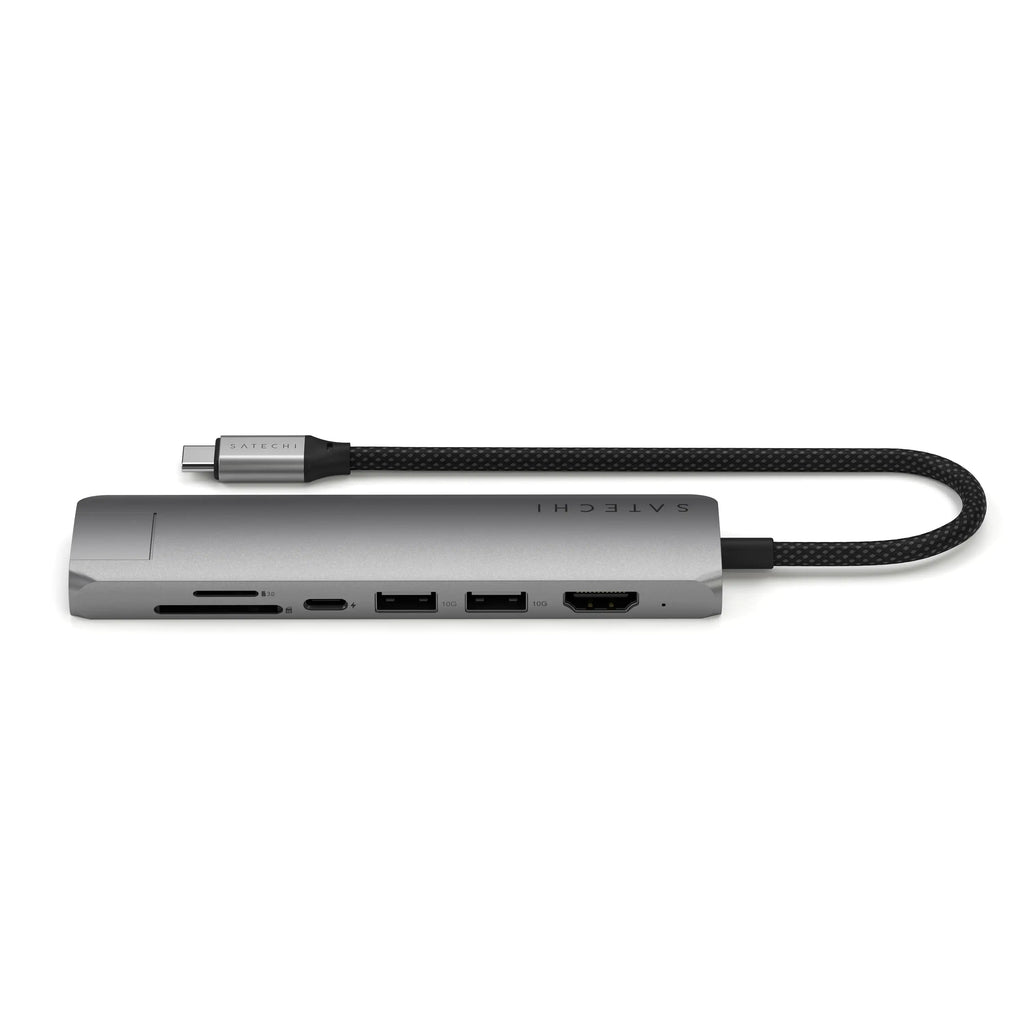 7-in-1 USB-C Slim Multiport Adapter with Ethernet Satechi Space Grey