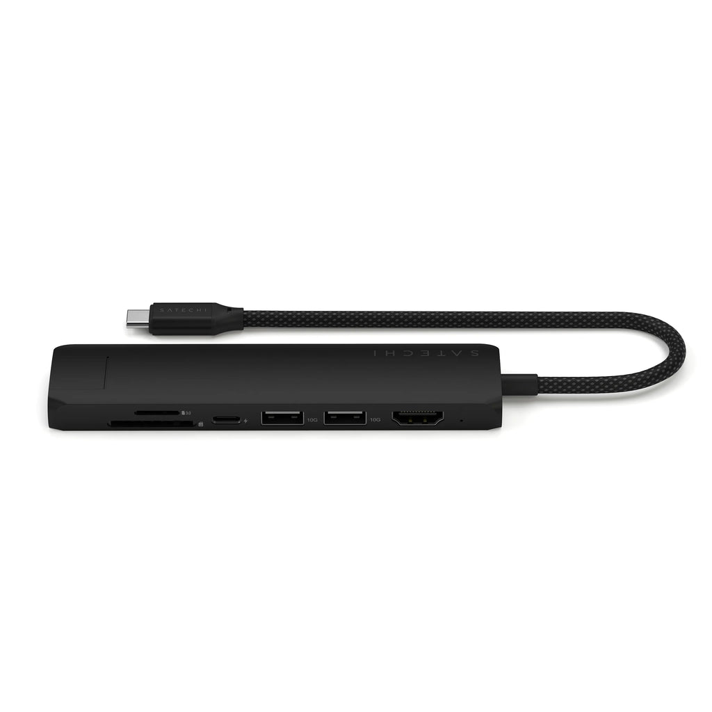 7-in-1 USB-C Slim Multiport Adapter with Ethernet Satechi Black