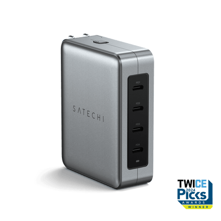 OntheGo™ 3-in-1 Charger - Sand | 145W USB-C 4-Port GaN Travel Charger