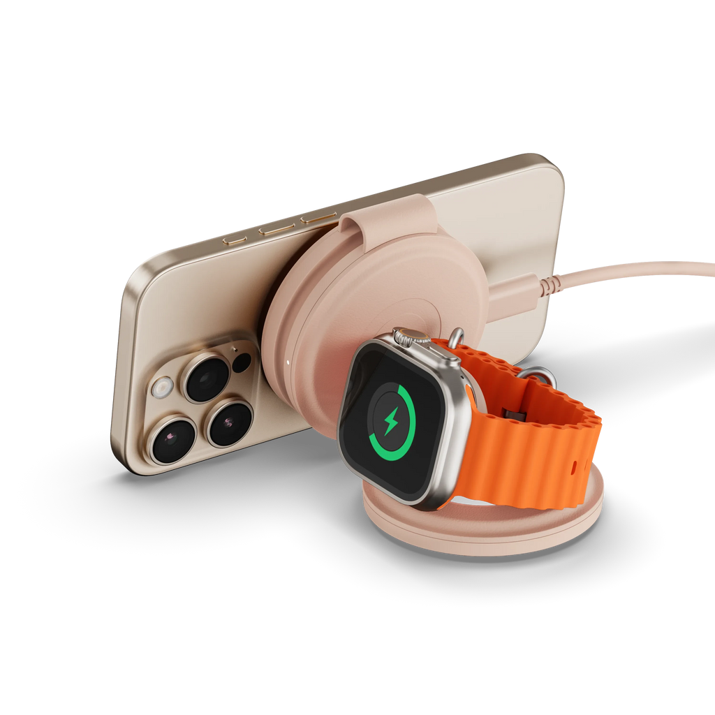 OntheGo™ 3-in-1 Charger Satechi Desert Rose