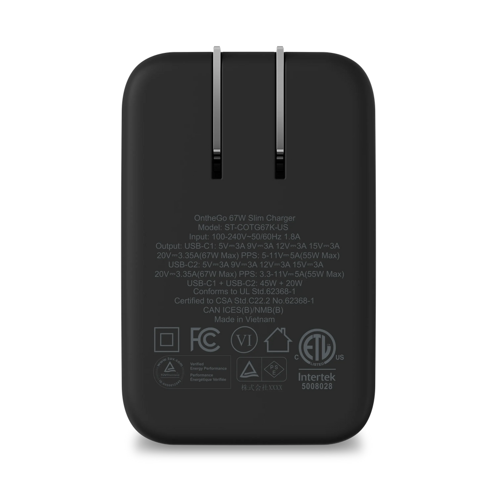 OntheGo™ 67W Slim Wall Charger Satechi Black