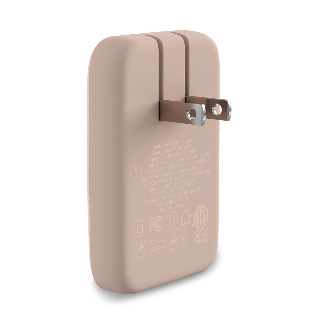 OntheGo™ 67W Slim Wall Charger Satechi Desert Rose