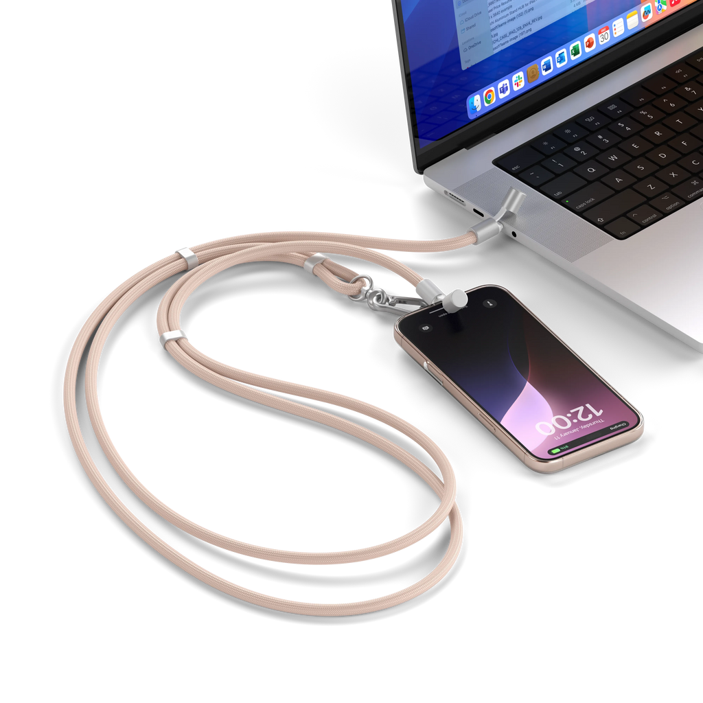 OntheGo™ USB-C Lanyard Cable Satechi Desert Rose