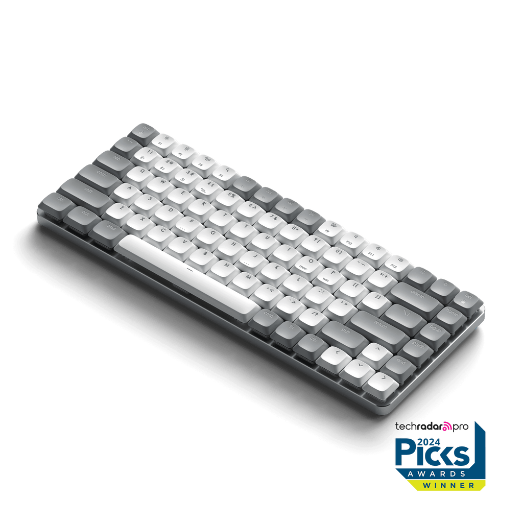 SM1 Slim Mechanical Backlit Bluetooth Keyboard - Light | M1 Wireless Mouse - Space Gray