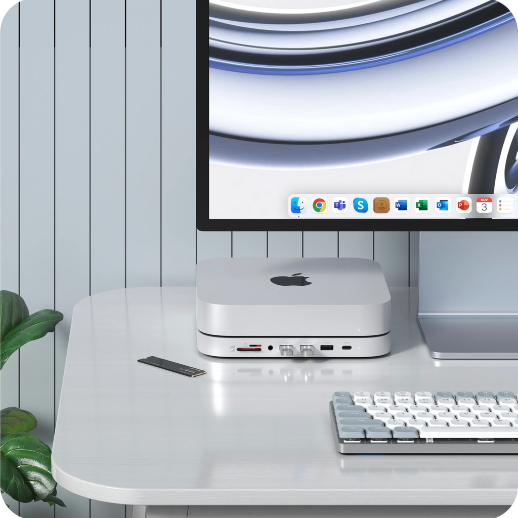 Stand & Hub For Mac Mini / Studio With NVMe SSD Enclosure Satechi