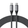 USB-C to USB-C 100W Charging Cable - Space Gray | 200W USB-C 6-Port GaN Charger - US