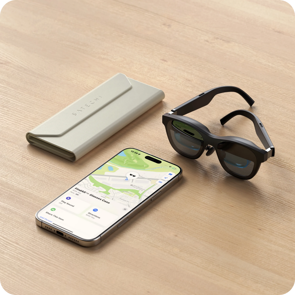Vegan-Leather FindAll™ Glasses Case Satechi Sand