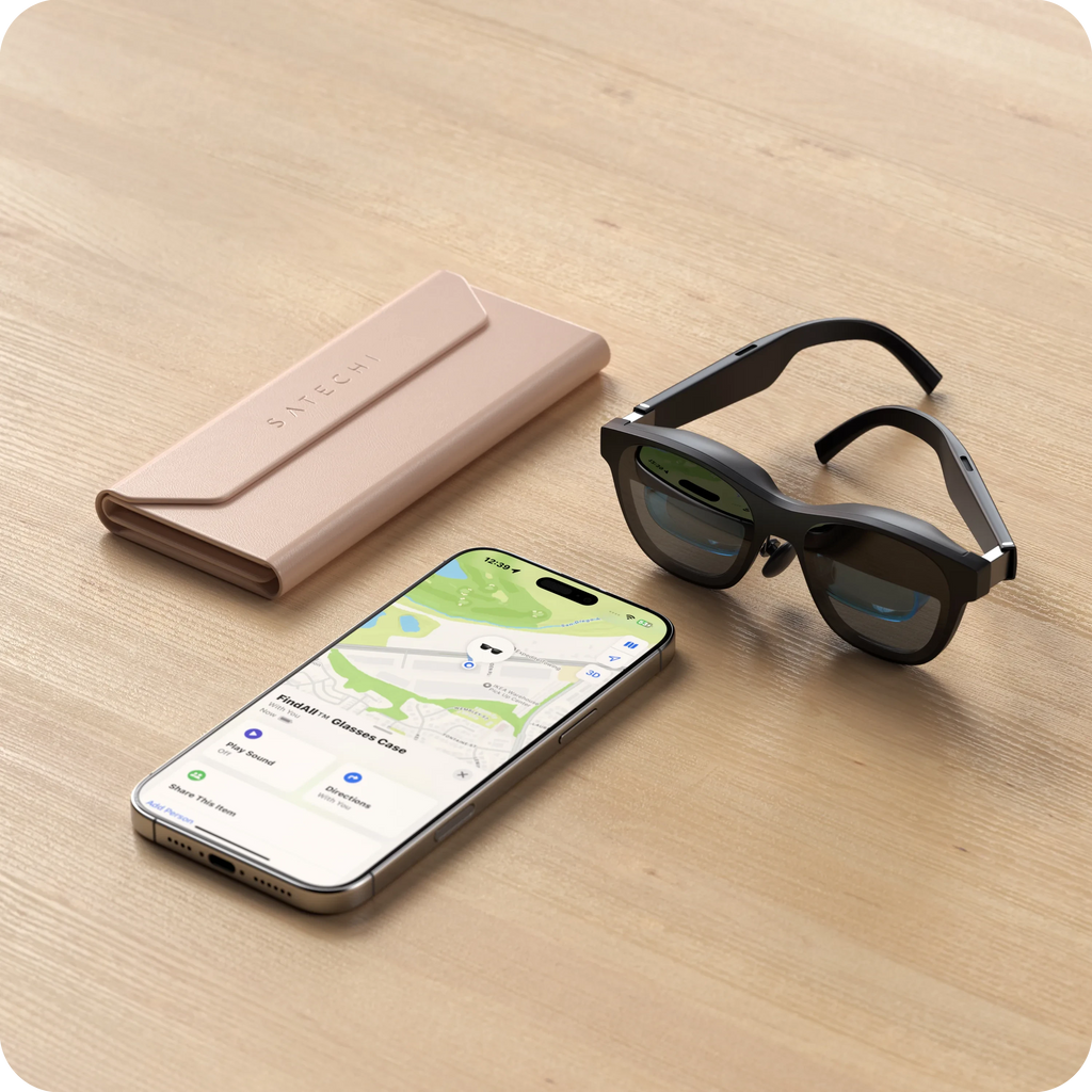 Vegan-Leather FindAll™ Glasses Case Satechi Desert Rose