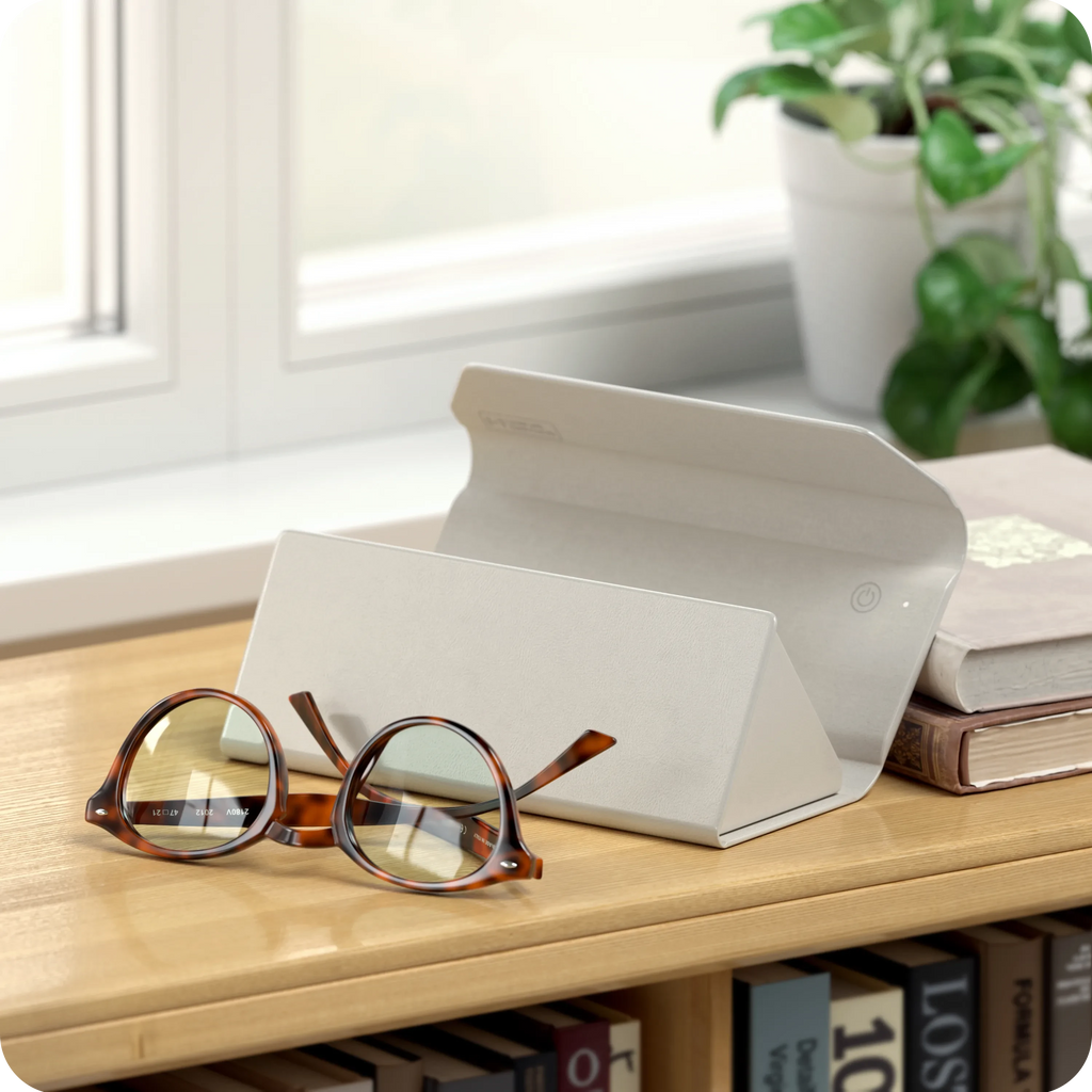 Vegan-Leather FindAll™ Glasses Case Satechi Sand