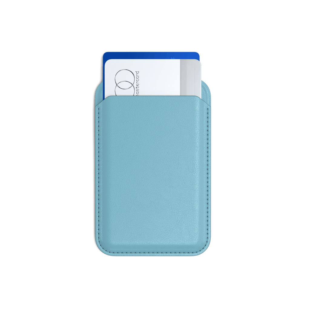 Vegan-Leather Magnetic Wallet Stand Satechi Light Blue