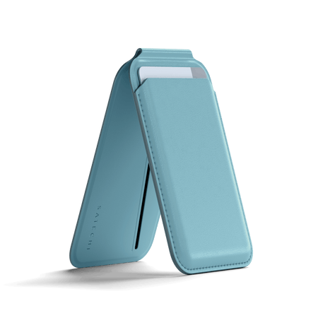 Vegan-Leather Magnetic Wallet Stand