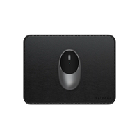 Vegan-Leather Premium Mouse Pad - Blue | M1 Wireless Mouse - Space Gray