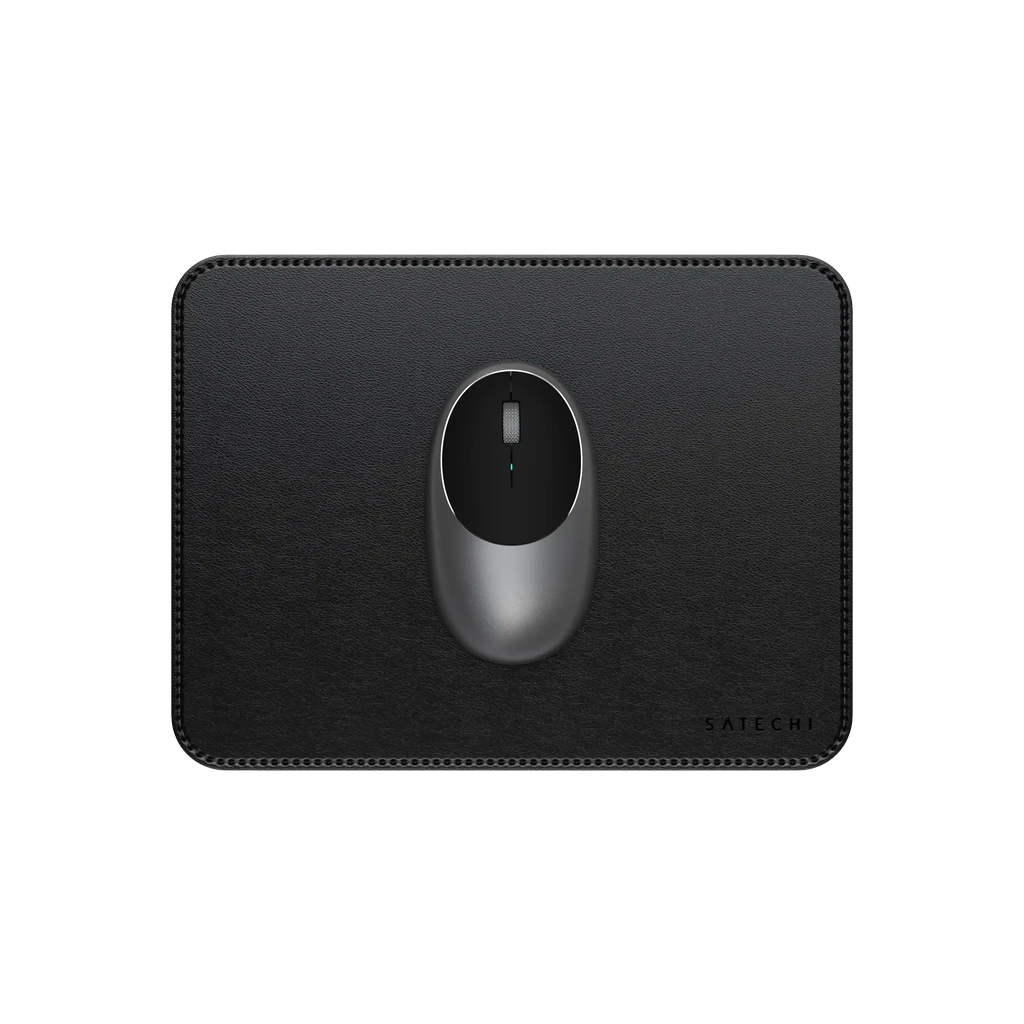 Vegan-Leather Premium Mouse Pad - Brown | M1 Wireless Mouse - Space Gray