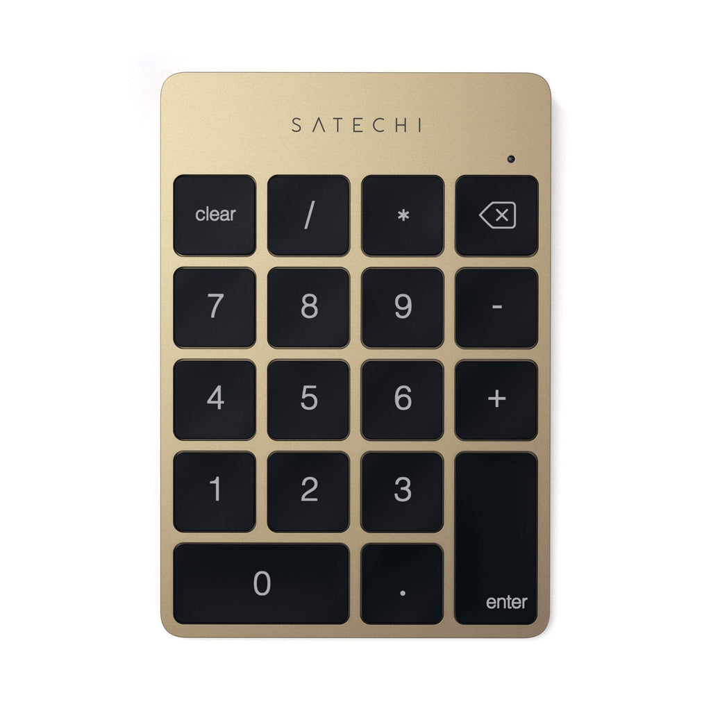 Aluminum Slim Rechargeable Bluetooth Keypad Keypads Satechi Gold 